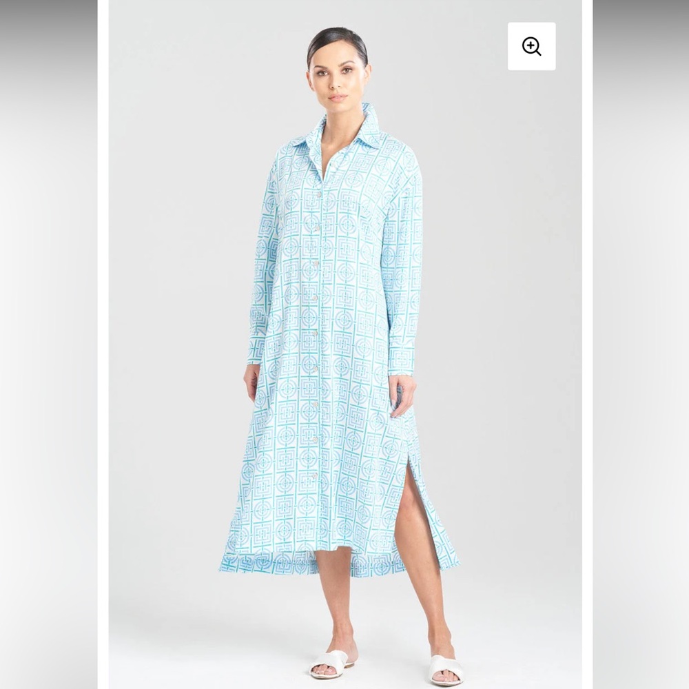 NATORI Infinity Cotton Sateen Long Sleepshirt SMALL